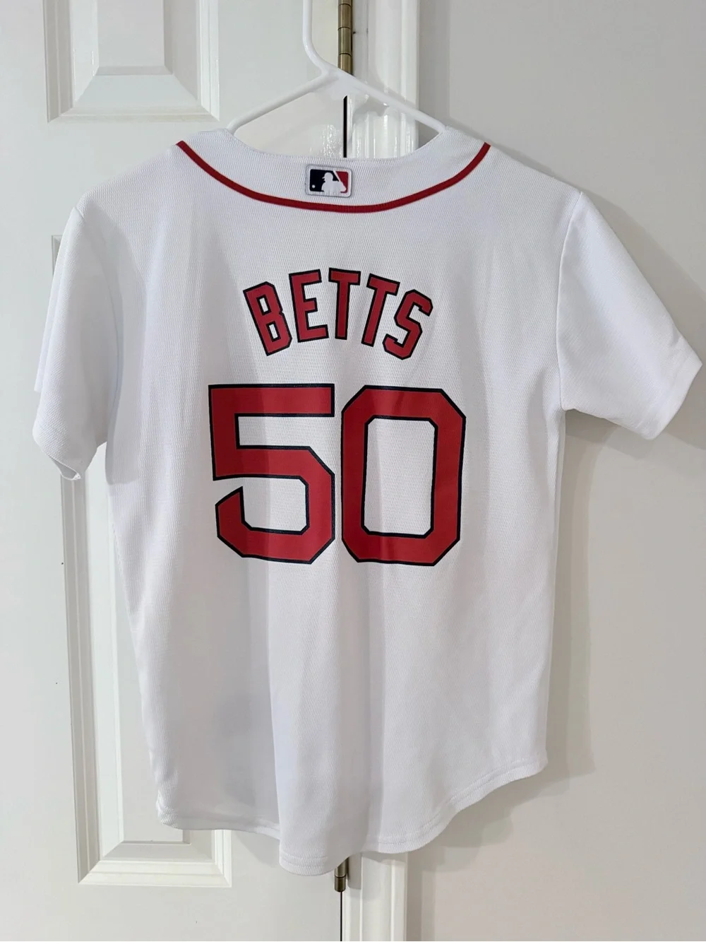 Majestic Kids White Red Boston Red Sox Button-Front Jersey